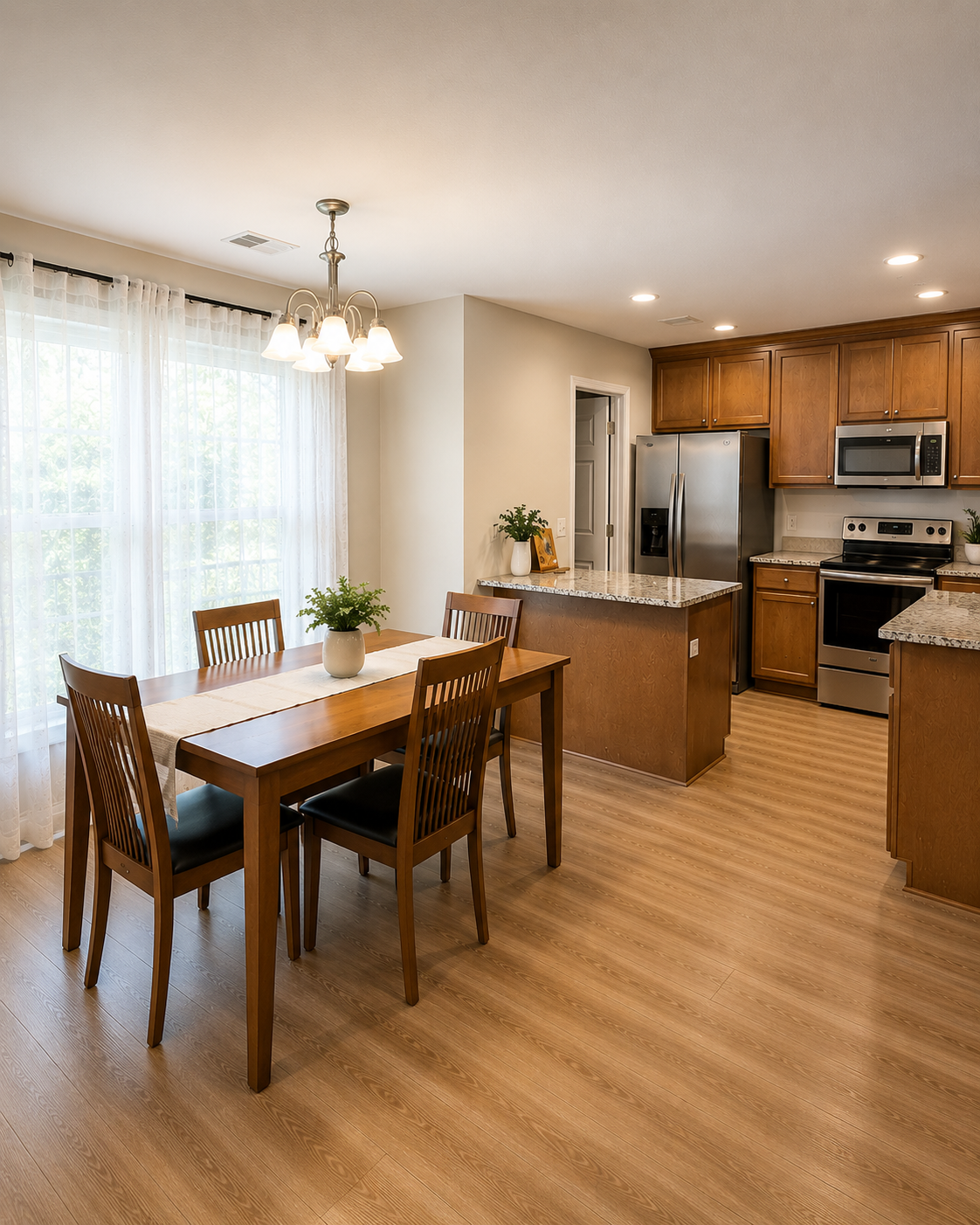 Dining area with table seating